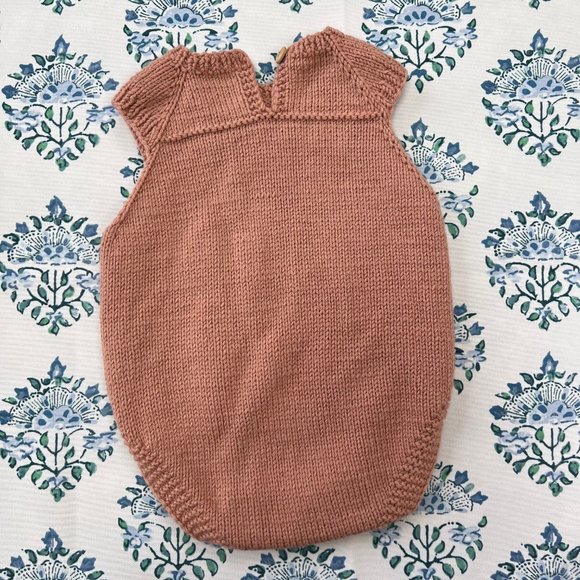 Handmade Floral Embroidered Soft Wool Girl's Romper - Exquisitely sweet - Etsy - Picture 4 of 4